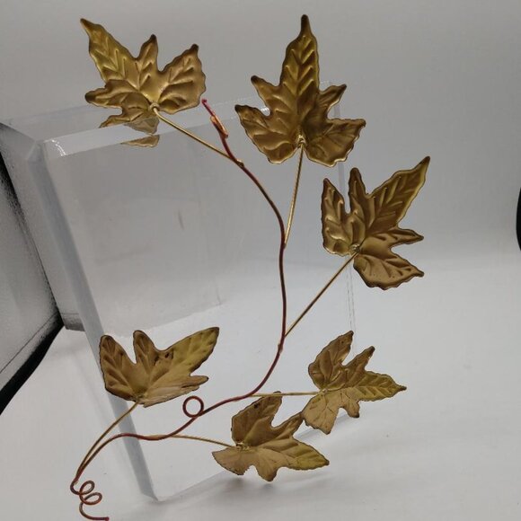 Homco Brass and Copper Maple Leaves Wall Decor-Mid Century Modern - Picture 5 of 5